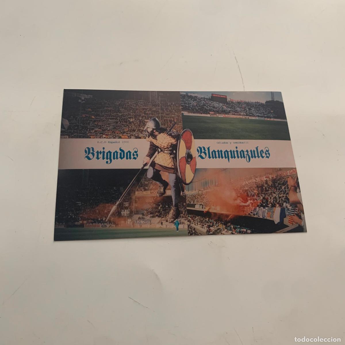 Collectionnisme sportif: FOTOGRAFIA FOTO A&Ntilde;OS 80-90 FOTOMONTAJE BRIGADAS BLANQUIAZULES RCD ESPA&Ntilde;OL