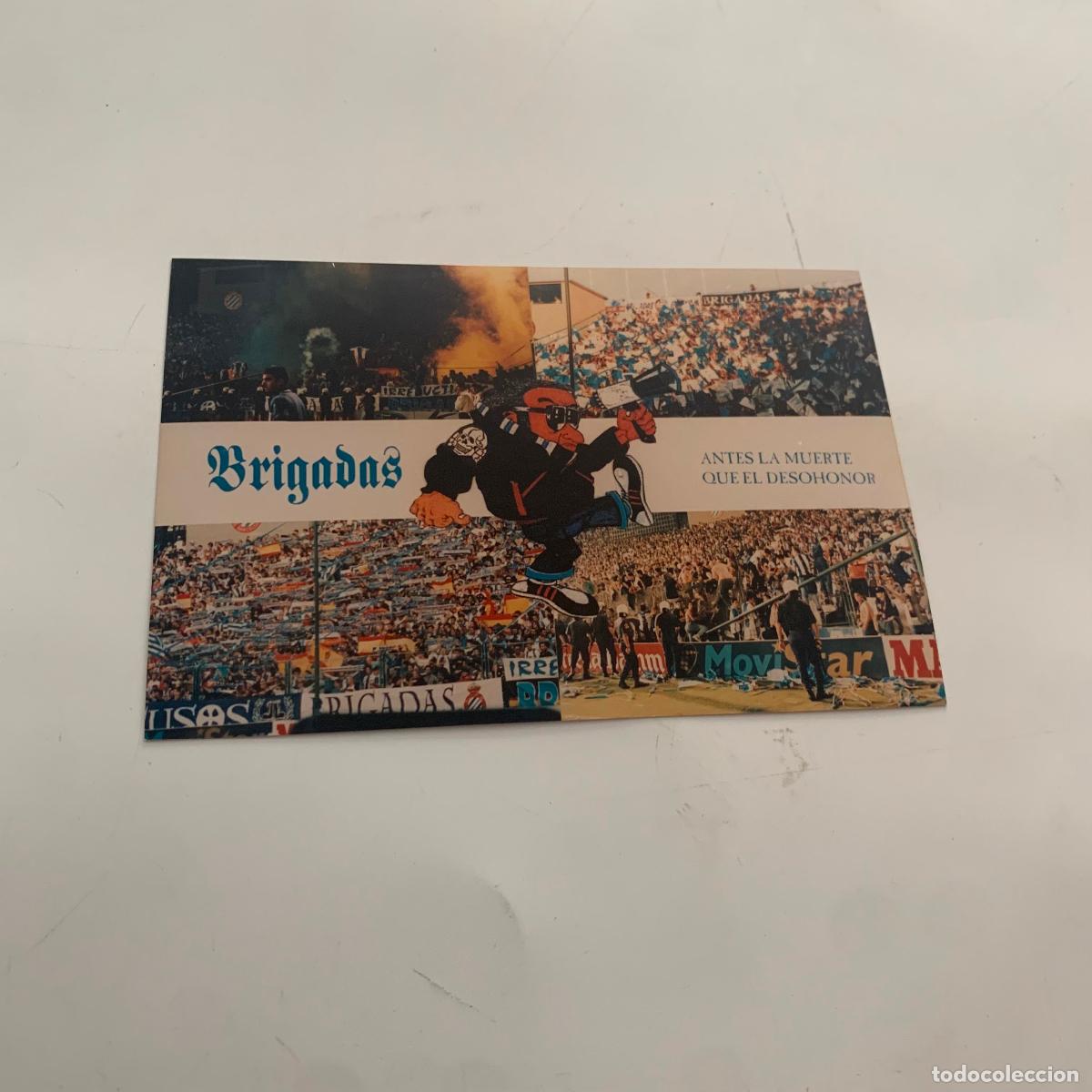 Collectionnisme sportif: FOTOGRAFIA FOTO A&Ntilde;OS 80-90 FOTOMONTAJE BRIGADAS BLANQUIAZULES RCD ESPA&Ntilde;OL