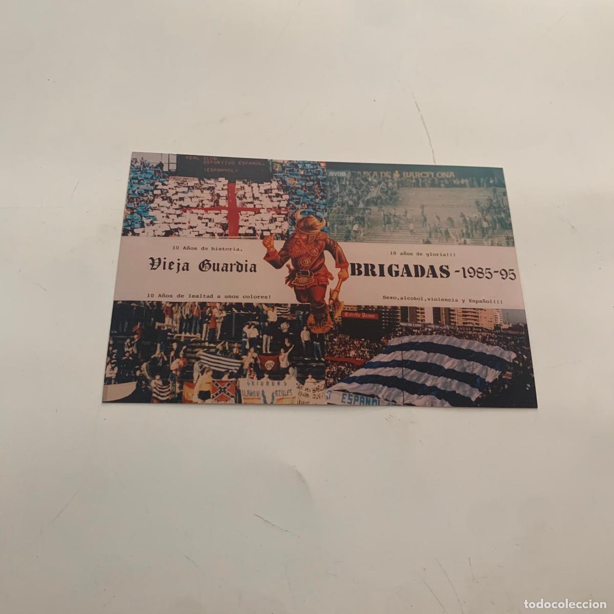 Collectionnisme sportif: FOTOGRAFIA FOTO A&Ntilde;OS 80-90 FOTOMONTAJE BRIGADAS BLANQUIAZULES RCD ESPA&Ntilde;OL VIEJA GUARDIA
