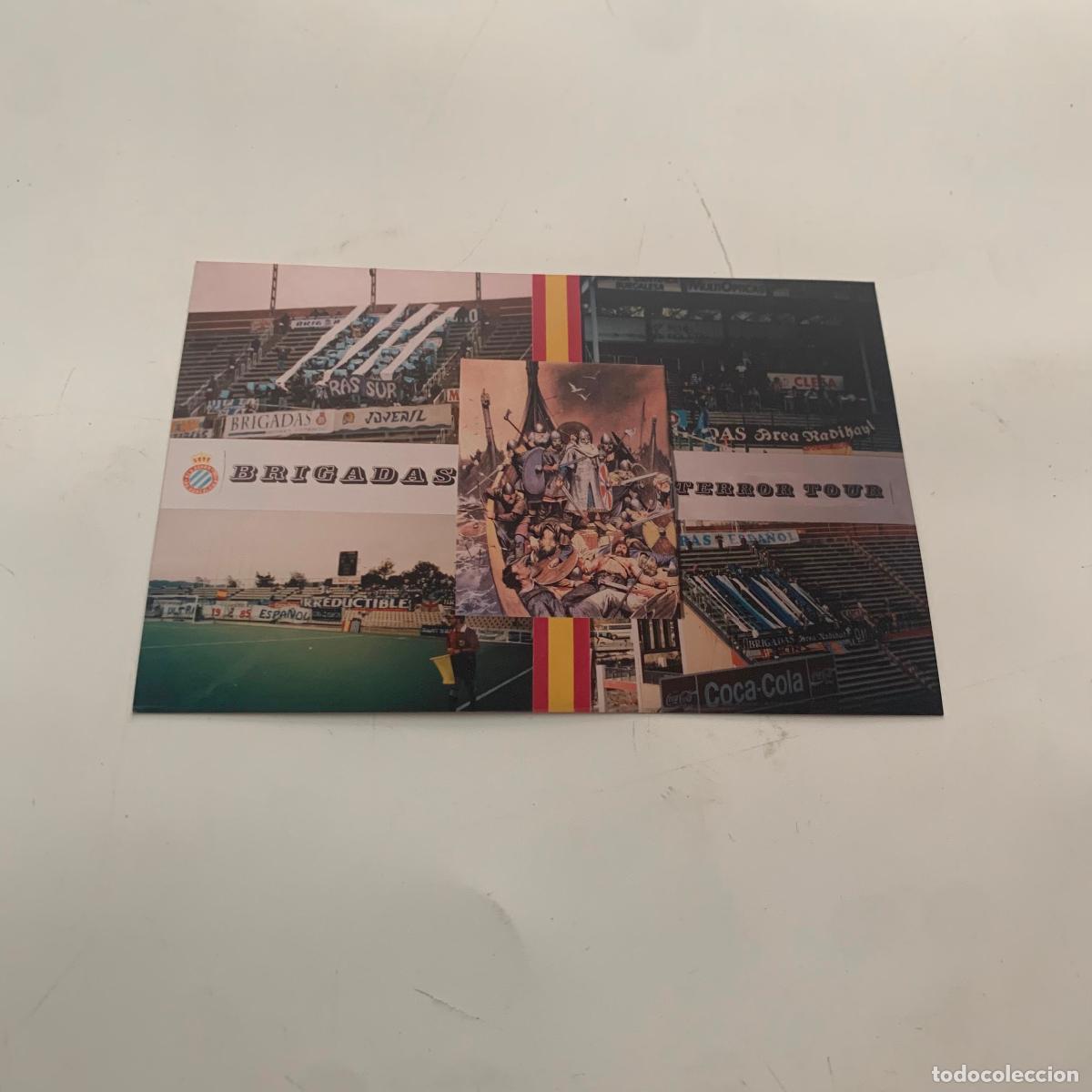 Collectionnisme sportif: FOTOGRAFIA FOTO A&Ntilde;OS 80-90 FOTOMONTAJE BRIGADAS BLANQUIAZULES RCD ESPA&Ntilde;OL TERROR TOUR