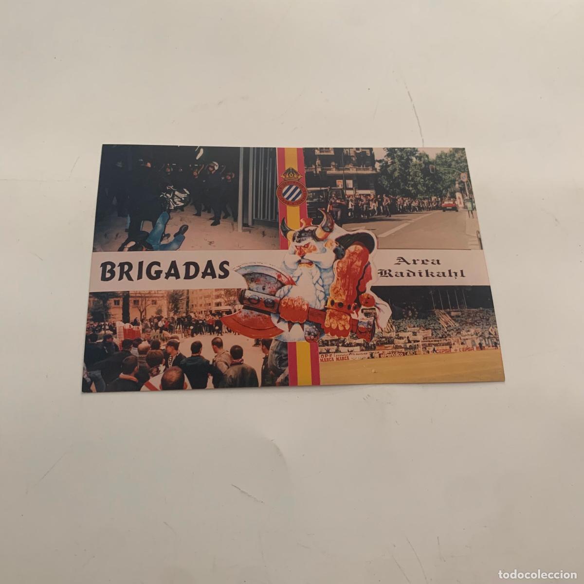 Collectionnisme sportif: FOTOGRAFIA FOTO A&Ntilde;OS 80-90 FOTOMONTAJE BRIGADAS BLANQUIAZULES RCD ESPA&Ntilde;OL AREA RADIKAHL