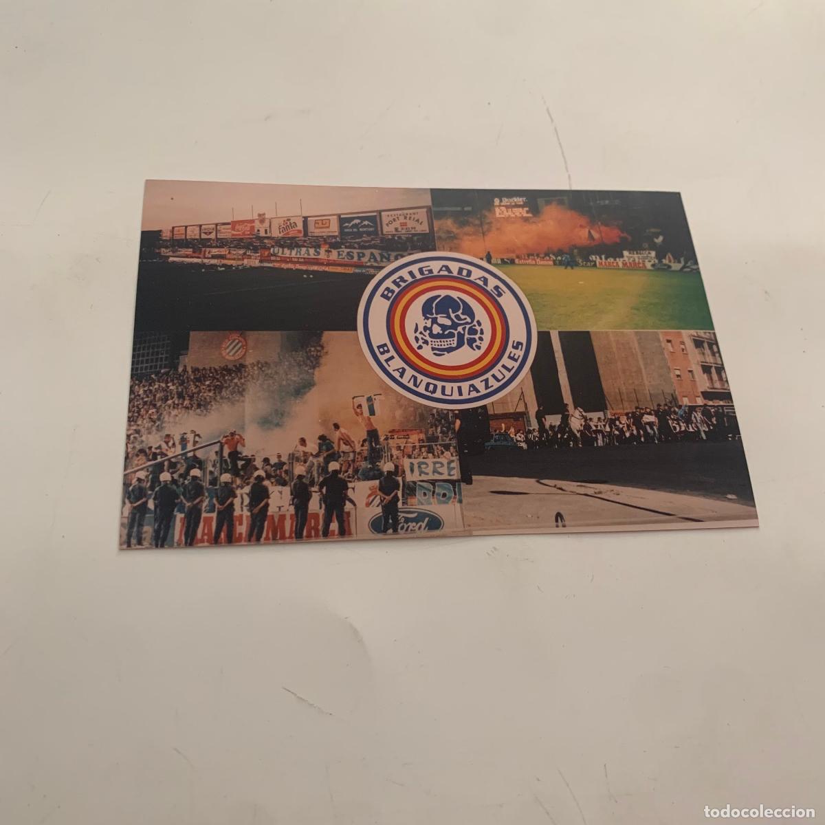 Collectionnisme sportif: FOTOGRAFIA FOTO A&Ntilde;OS 80-90 FOTOMONTAJE BRIGADAS BLANQUIAZULES RCD ESPA&Ntilde;OL