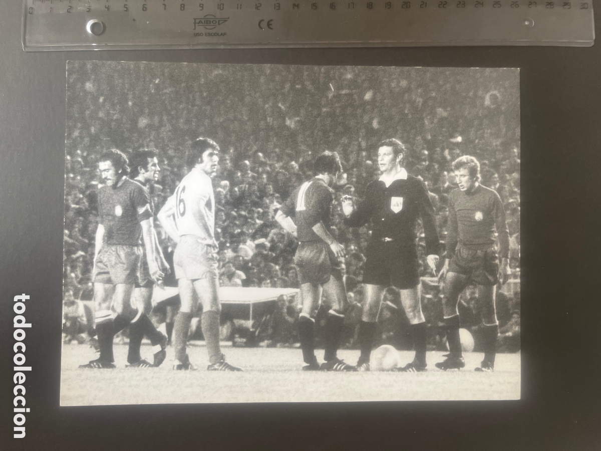 Coleccionismo deportivo: 1975 Pirri Carles Rexach Espa&ntilde;a Ruman&iacute;a fotograf&iacute;a original