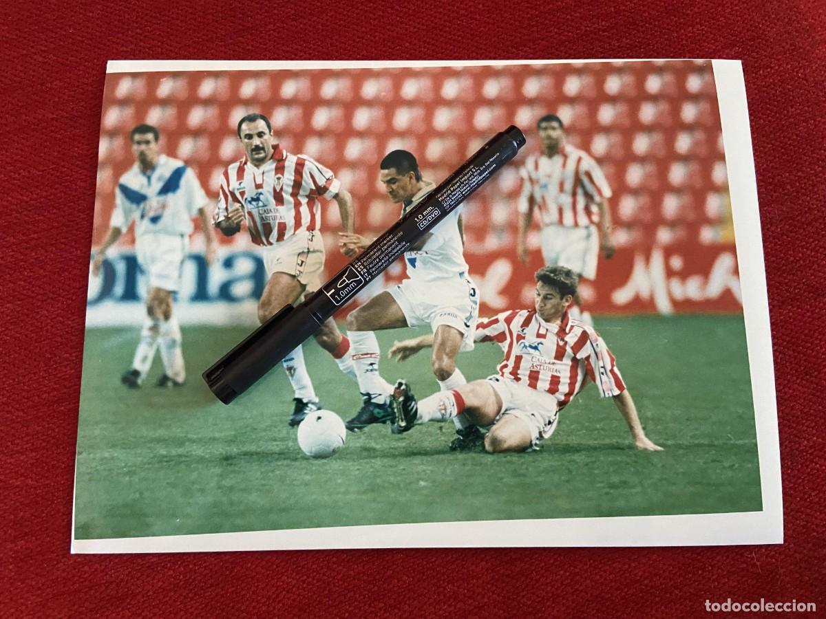 Sammelleidenschaft Sport: F33136 FOTO FOTOGRAFIA ORIGINAL SPORTING GIJON ATLETICO CELAYA JOAQUIN Y DESCONOZCO QUIENES SON