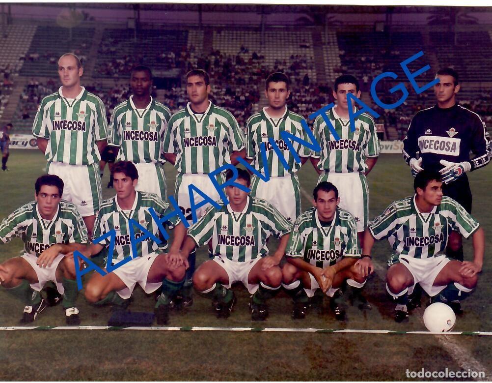 Sammelleidenschaft Sport: ANTIGUA FOTOGRAFIA EQUIPACION DEL REAL BETIS BALOMPIE, 13X10 CMS