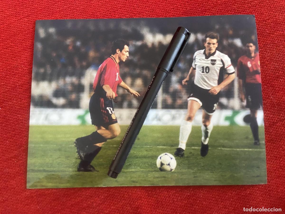 Collectionnisme sportif: F33205 FOTO FOTOGRAFIA ORIGINAL SELECCION ESPA&Ntilde;OLA ESPA&Ntilde;A 9-0 AUSTRIA (27-3-1999) MUNITIS