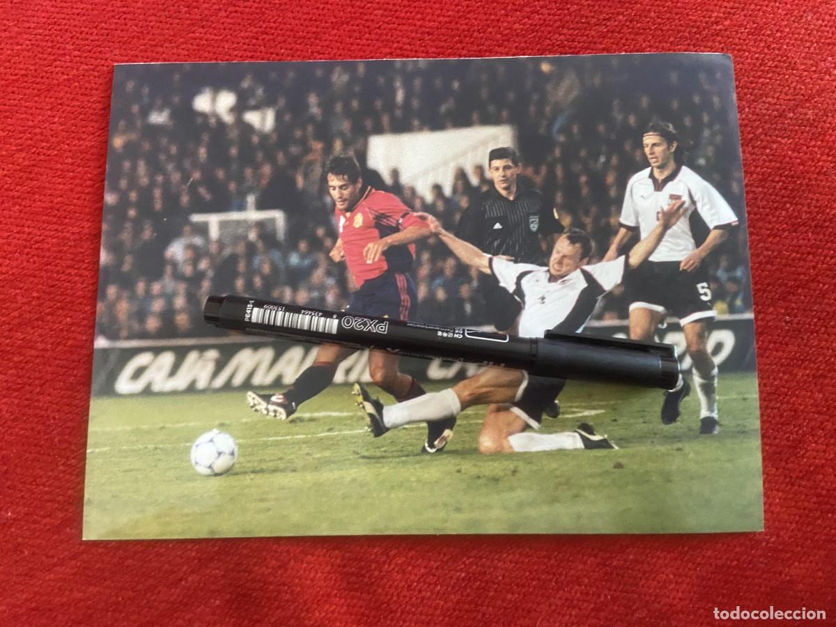 Collectionnisme sportif: F33206 FOTO FOTOGRAFIA ORIGINAL SELECCION ESPA&Ntilde;OLA ESPA&Ntilde;A 9-0 AUSTRIA (27-3-1999) URZAIZ