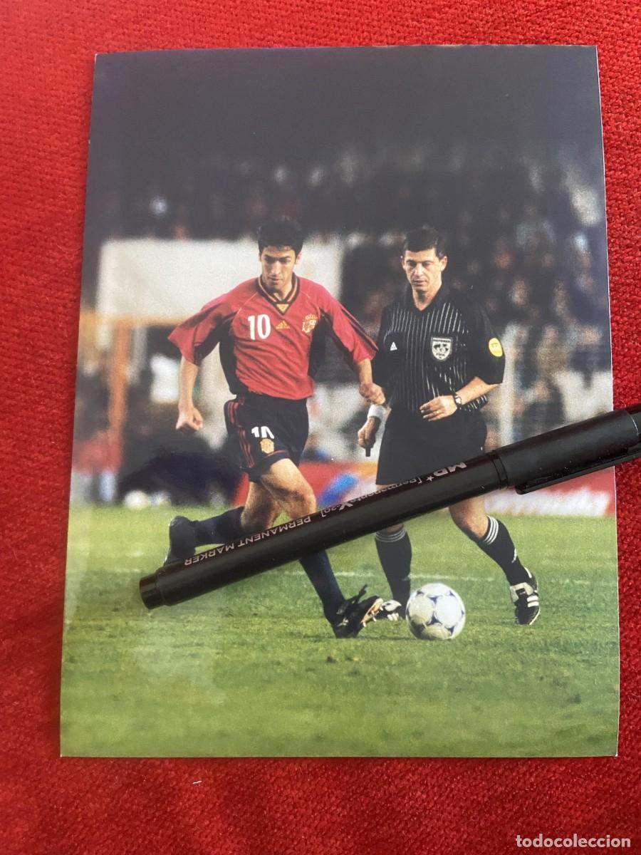 Collectionnisme sportif: F33208 FOTO FOTOGRAFIA ORIGINAL SELECCION ESPA&Ntilde;OLA ESPA&Ntilde;A 9-0 AUSTRIA (27-3-1999) RAUL GONZALEZ