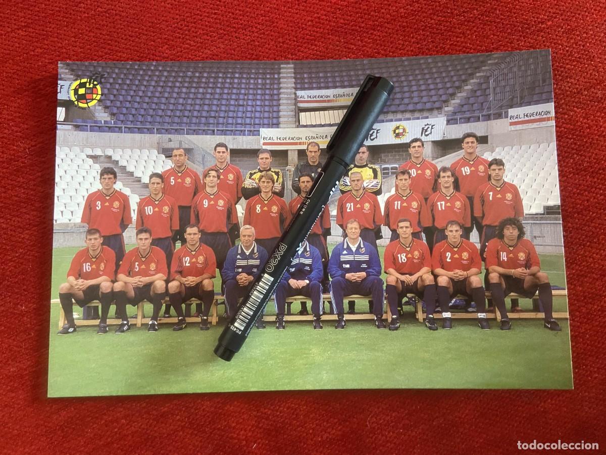 Collectionnisme sportif: F33214 POSTAL ORIGINAL SELECCION ESPA&Ntilde;OLA ESPA&Ntilde;A PLANTILLA MUNDIAL 98 1998