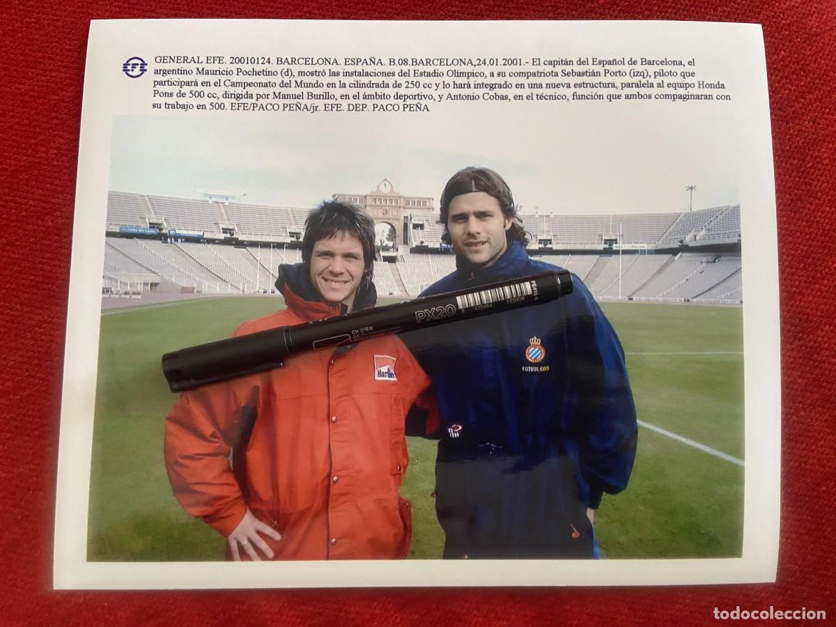 Collectionnisme sportif: F33436 FOTO FOTOGRAFIA ORIGINAL (24-1-2001) MAURICIO POCHETINO SEBASTIAN PORTO ESTADIO OLIMPICO