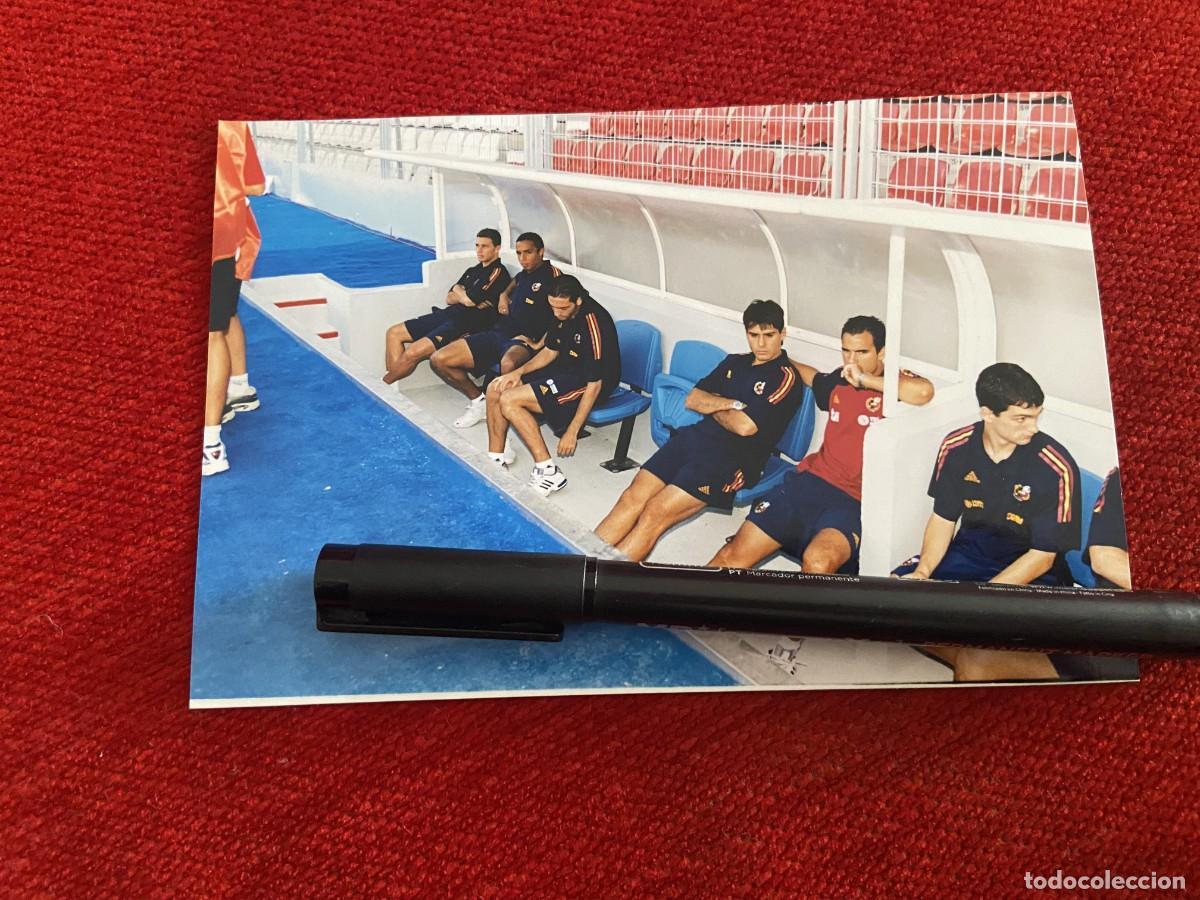 Collectionnisme sportif: R27708 FOTO FOTOGRAFIA ORIGINAL BANQUILLO SELECCION ESPA&Ntilde;OLA ESPA&Ntilde;A