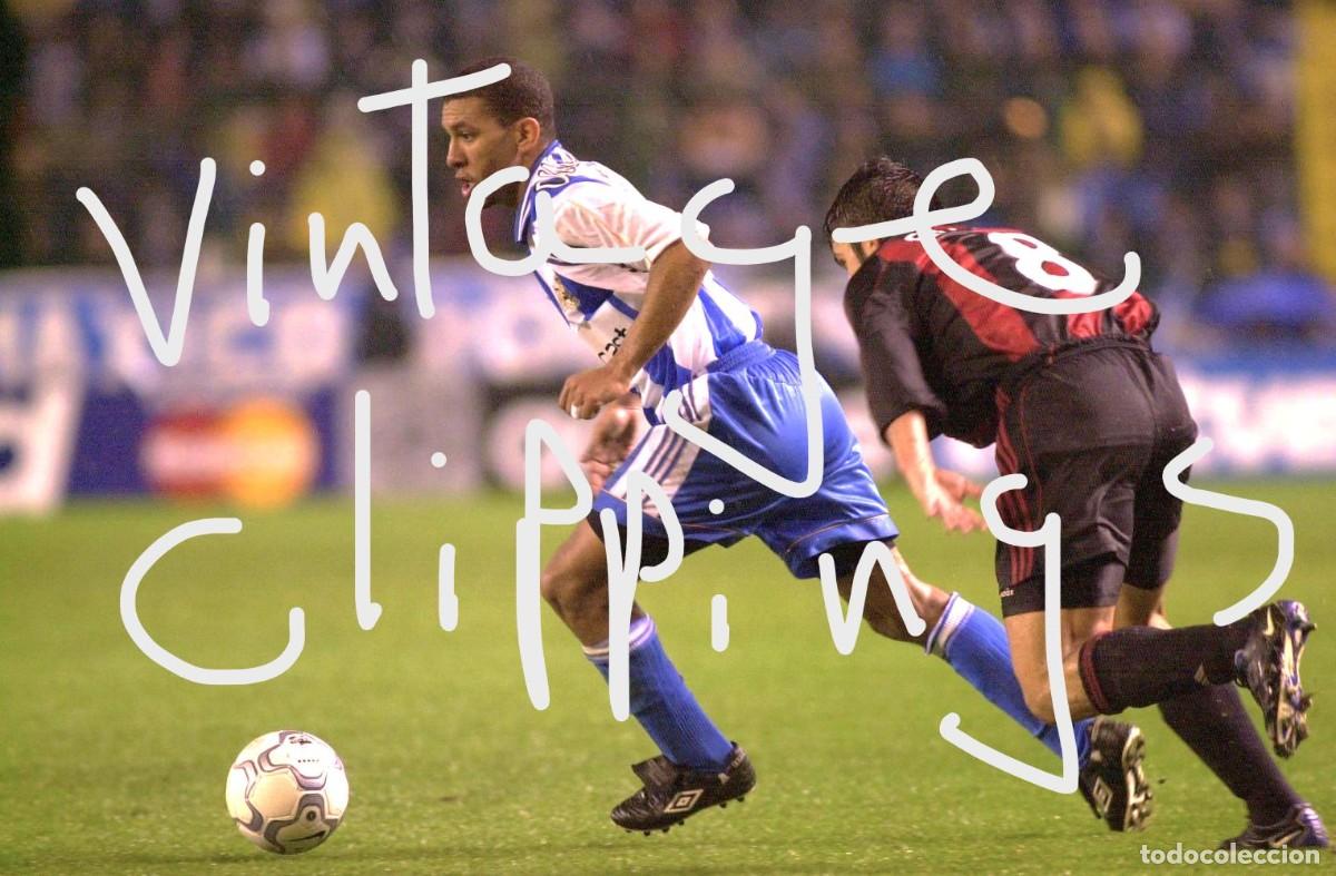 Collectionnisme sportif: DJALMINHA Y GATTUSO Fotografia Deportivo Coru&ntilde;a 0-1 Milan foto 10x15 Champions League 2000-01 Futbol