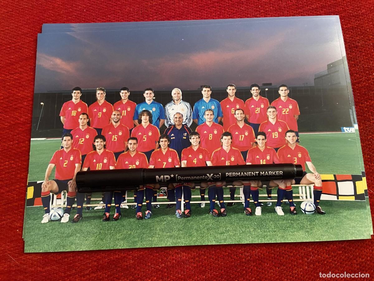 Collectionnisme sportif: F33981 FOTO FOTOGRAFIA ORIGINAL OFICIAL PLANTILLA SELECCION ESPA&Ntilde;OLA ESPA&Ntilde;A