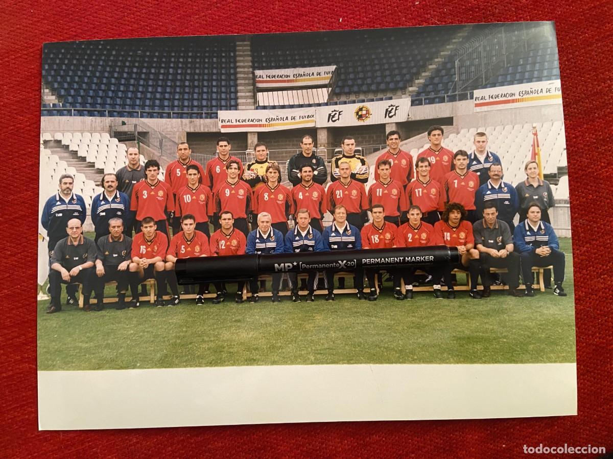 Collectionnisme sportif: F34008 FOTO FOTOGRAFIA ORIGINAL OFICIAL PLANTILLA JUGADORES SELECCION ESPA&Ntilde;OLA ESPA&Ntilde;A