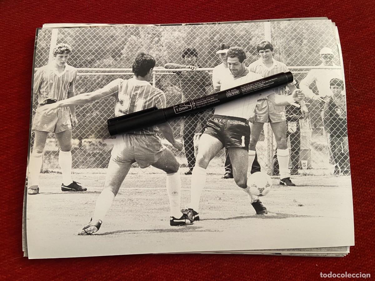 Collectionnisme sportif: F34043 FOTO FOTOGRAFIA ORIGINAL MUNDIAL MEXICO 86 ESPA&Ntilde;A ENTRENAMIENTO BUTRAGUE&Ntilde;O ZUBIZARRETA 1986