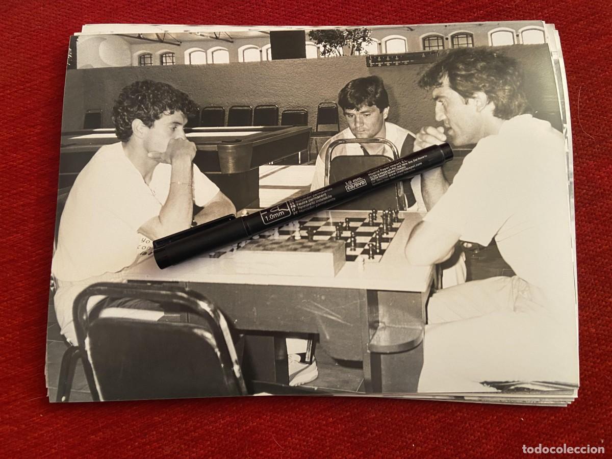 Collectionnisme sportif: F34044 FOTO FOTOGRAFIA ORIGINAL MUNDIAL MEXICO 86 ESPA&Ntilde;A AJEDREZ GOIKOETXEA 1986