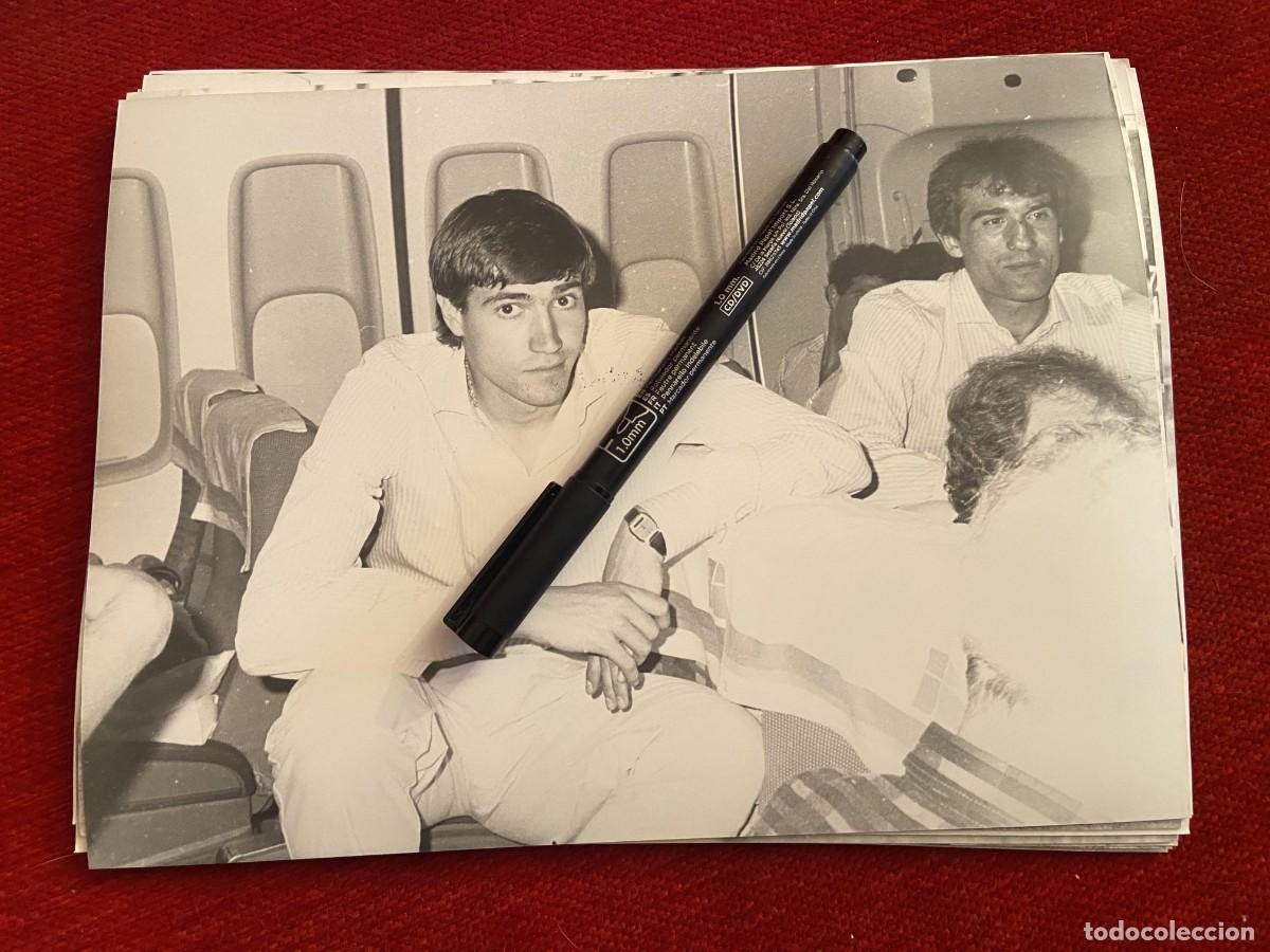 Collectionnisme sportif: F34045 FOTO FOTOGRAFIA ORIGINAL MUNDIAL MEXICO 86 JULIO SALINAS ANDONI GOIKOETXEA 1986