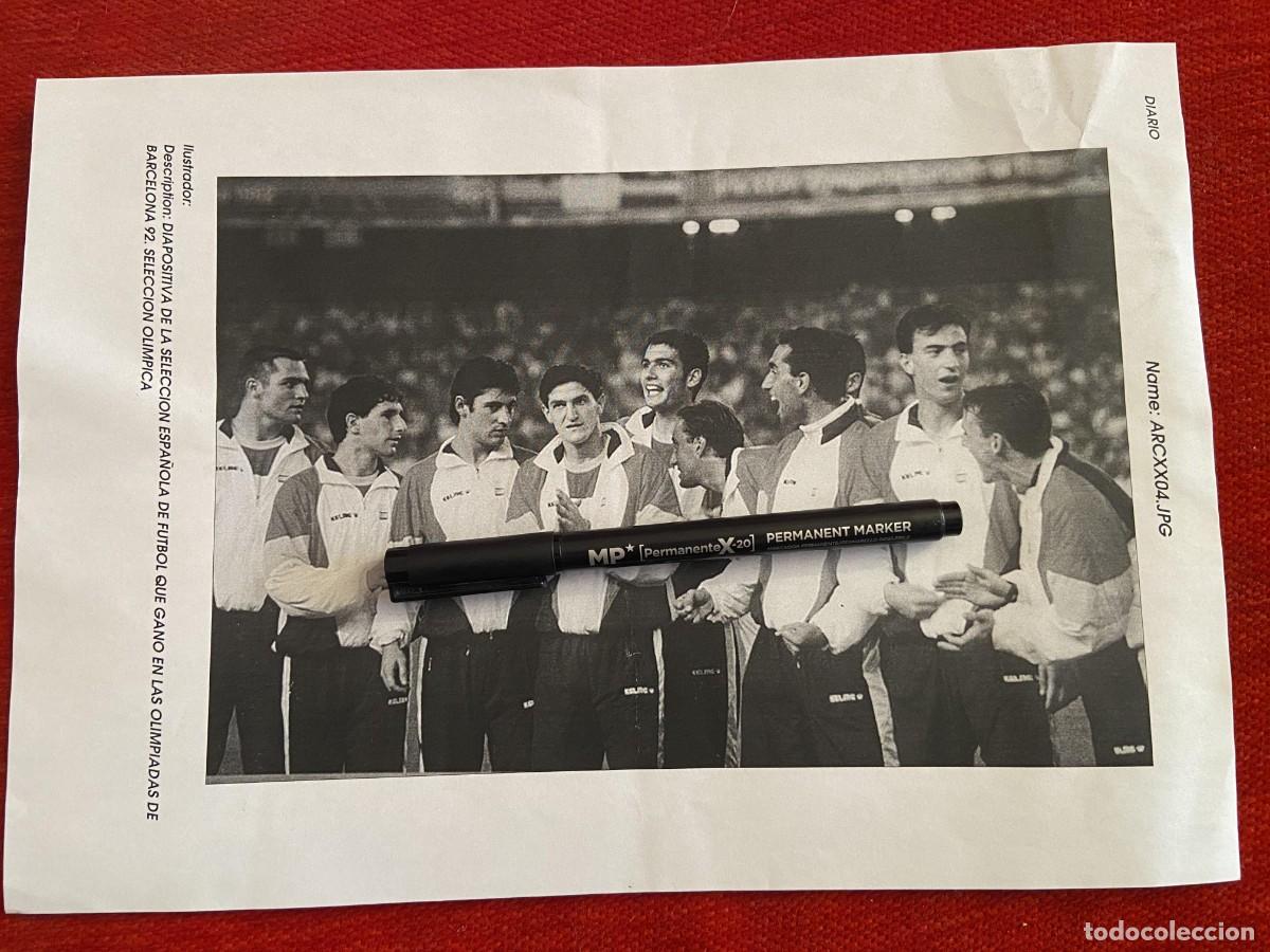 Collectionnisme sportif: FF1928 FOTOCOPIA FOTO FOTOGRAFIA DIAPOSITIVA SELECCION ESPA&Ntilde;OLA ESPA&Ntilde;A CAMPEON OLIMPIADAS 1992