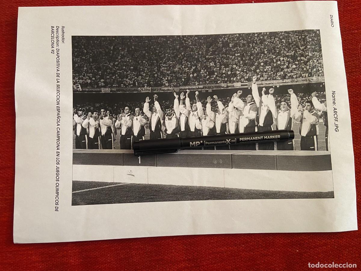 Collectionnisme sportif: FF1929 FOTOCOPIA FOTO FOTOGRAFIA DIAPOSITIVA SELECCION ESPA&Ntilde;OLA ESPA&Ntilde;A CAMPEON OLIMPIADAS 1992