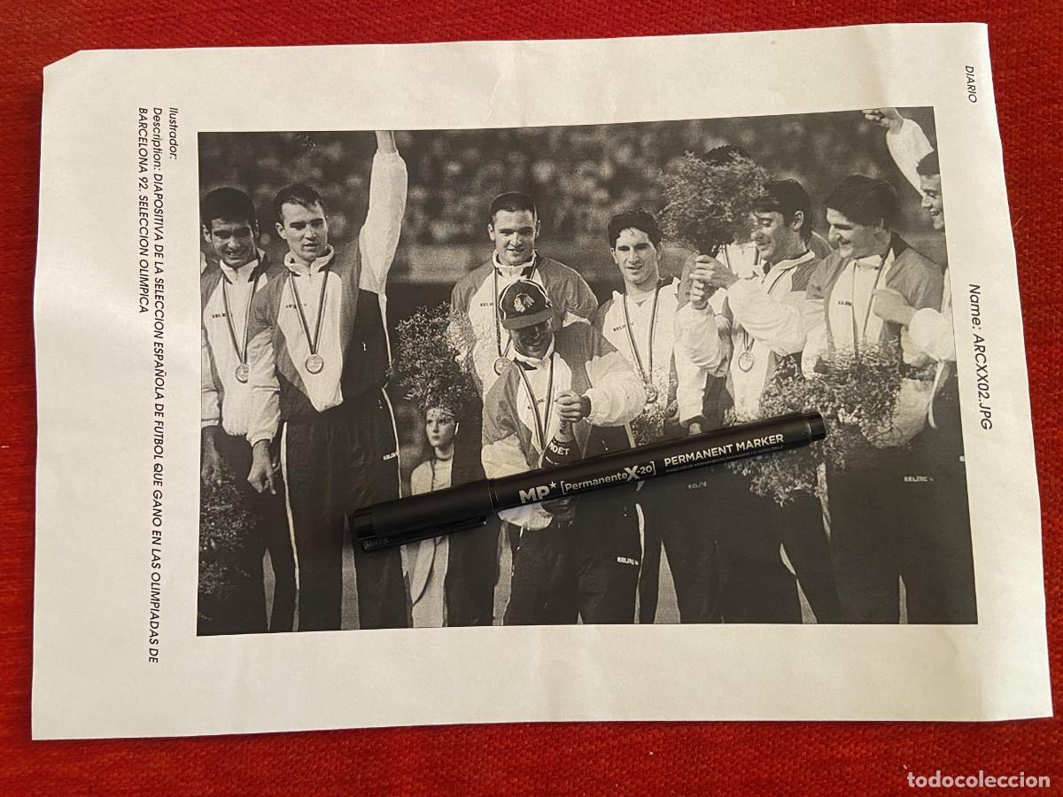 Collectionnisme sportif: FF1930 FOTOCOPIA FOTO FOTOGRAFIA DIAPOSITIVA SELECCION ESPA&Ntilde;OLA ESPA&Ntilde;A CAMPEON OLIMPIADAS 1992