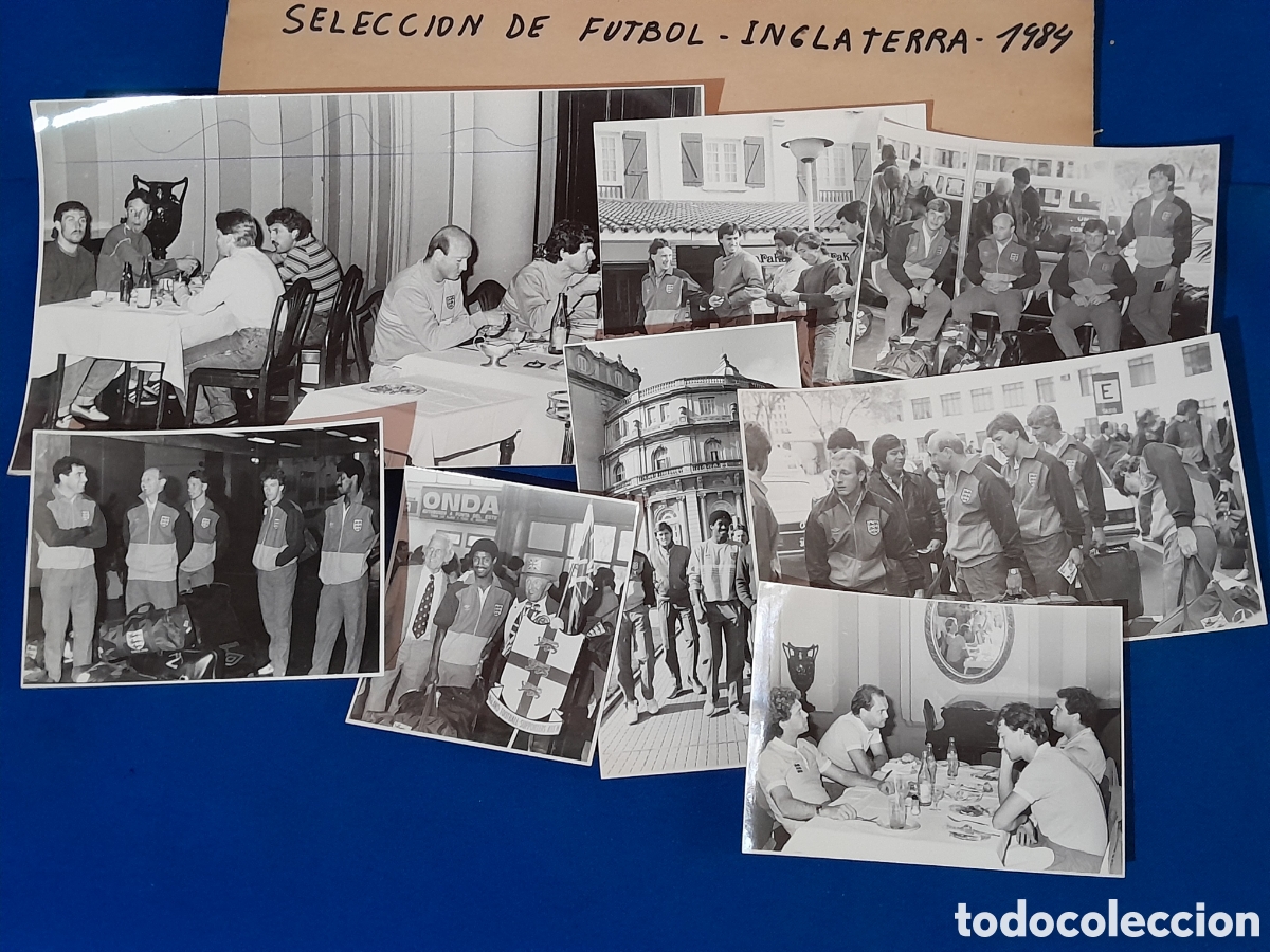 Collectionnisme sportif: Documentos fotogr&aacute;ficos originales de archivo period&iacute;stico selecci&oacute;n inglesa a&ntilde;o 1984