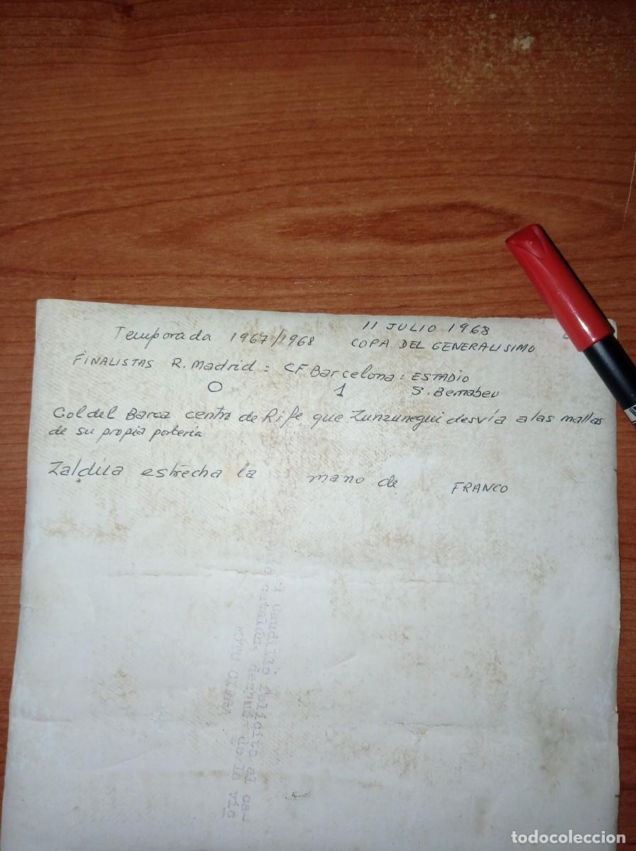 Coleccionismo deportivo: Fotograf&iacute;a orginal final copa General&iacute;simo 11/07/1968 - Foto 2