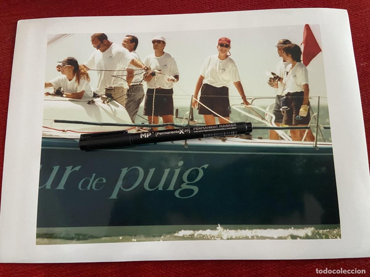 Sports collectibles: FF1938 FOTO FOTOGRAFIA ORIGINAL (27-8-1996) INFANTA CRISTINA VELA YATE AZUR DE PUIG OSBORNE