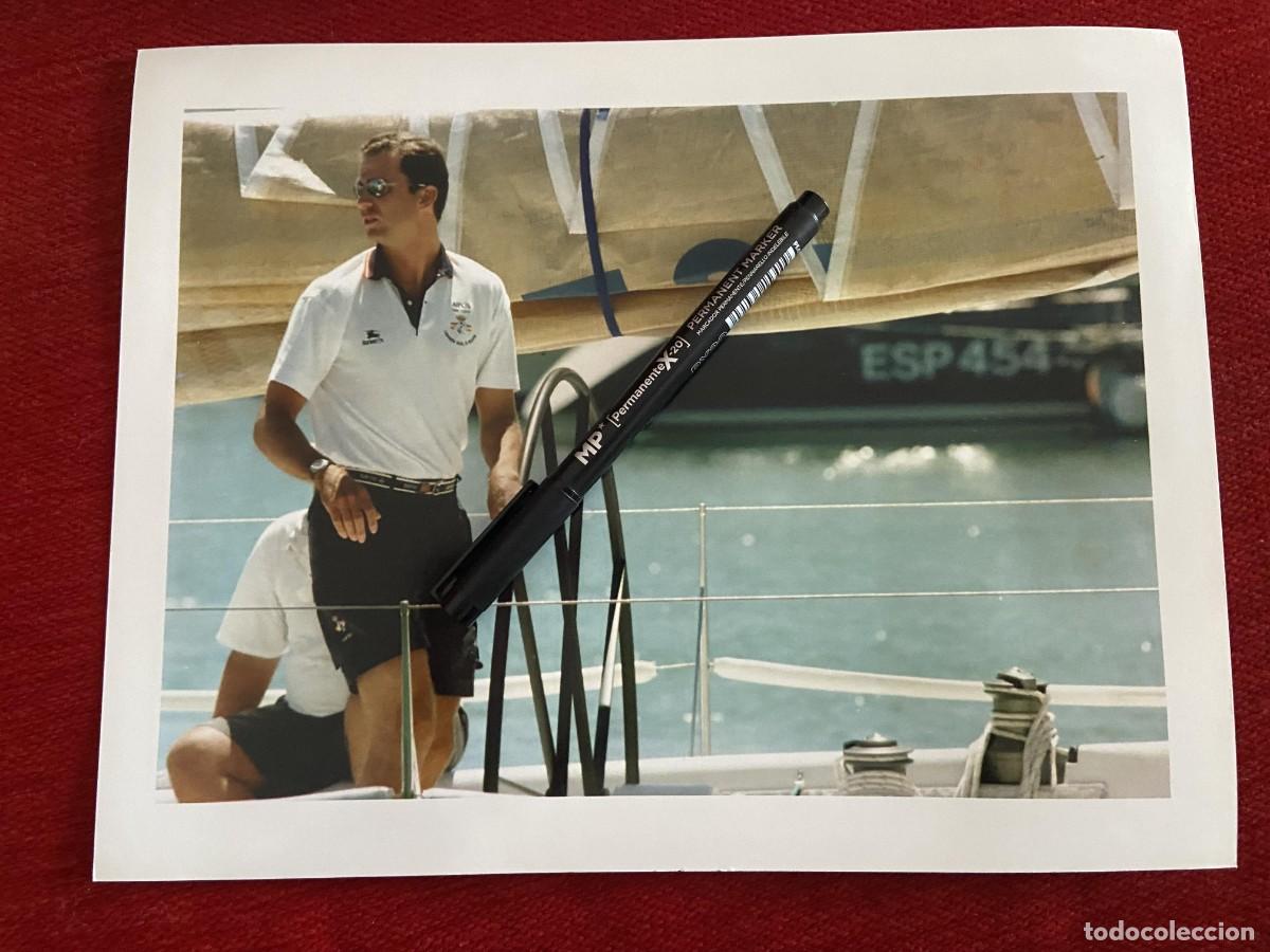 Sports collectibles: FF1939 FOTO FOTOGRAFIA ORIGINAL PRINCIPE FELIPE BORBON VELA (27-8-1996) YATE AIFOS OSBORNE