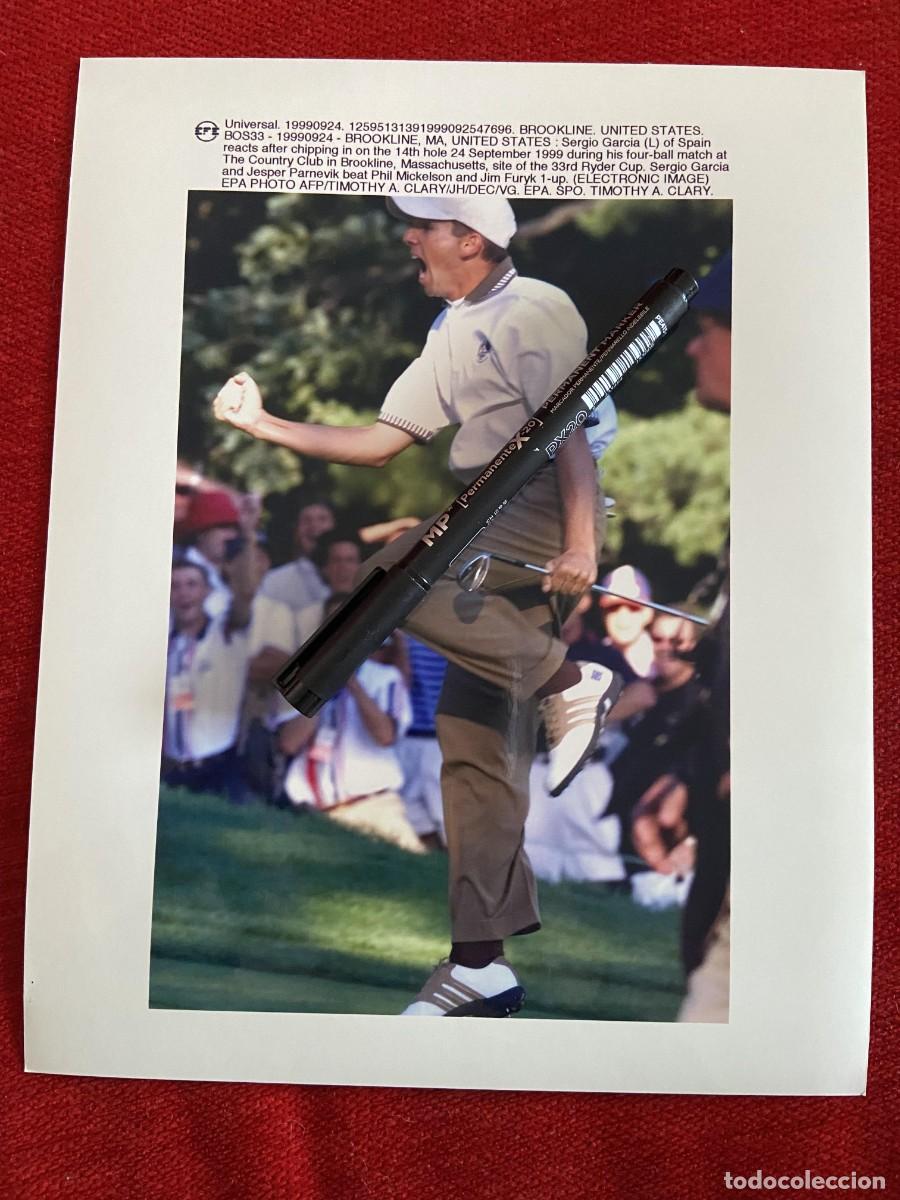 Collectionnisme sportif: F34340 FOTO FOTOGRAFIA ORIGINAL GOLF SERGIO GARCIA CELEBRACION RYDER CUP (24-9-1999)