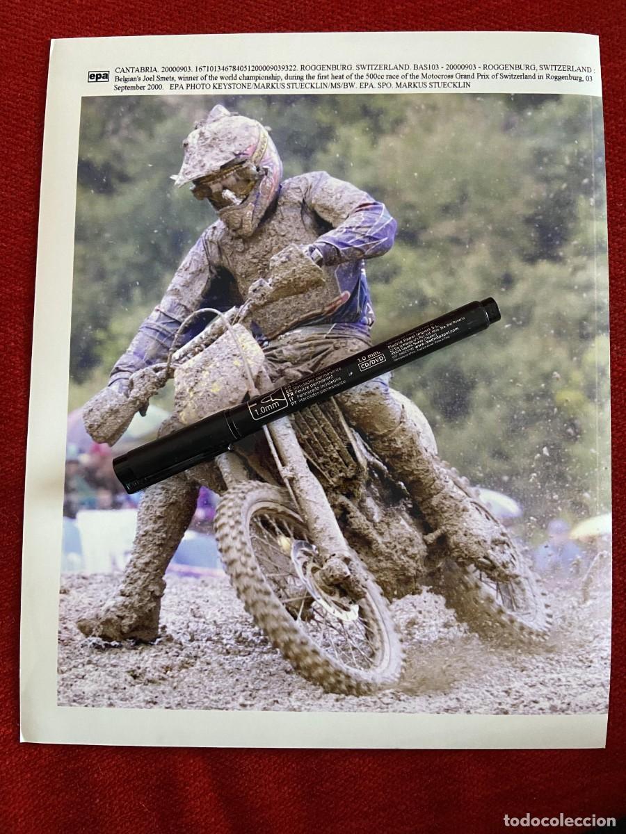 Collectionnisme sportif: F34346 FOTO FOTOGRAFIA ORIGINAL (3-9-2000) MOTOCROSS GRAND PRIX JOEL SMETS MOTOS