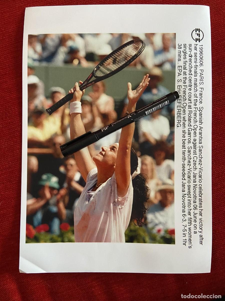 Sports collectibles: F34448 FOTO FOTOGRAFIA ORIGINAL TENIS (6-6-1996) ARANTXA SANCHEZ VICARIO FINAL ROLAND GARROS