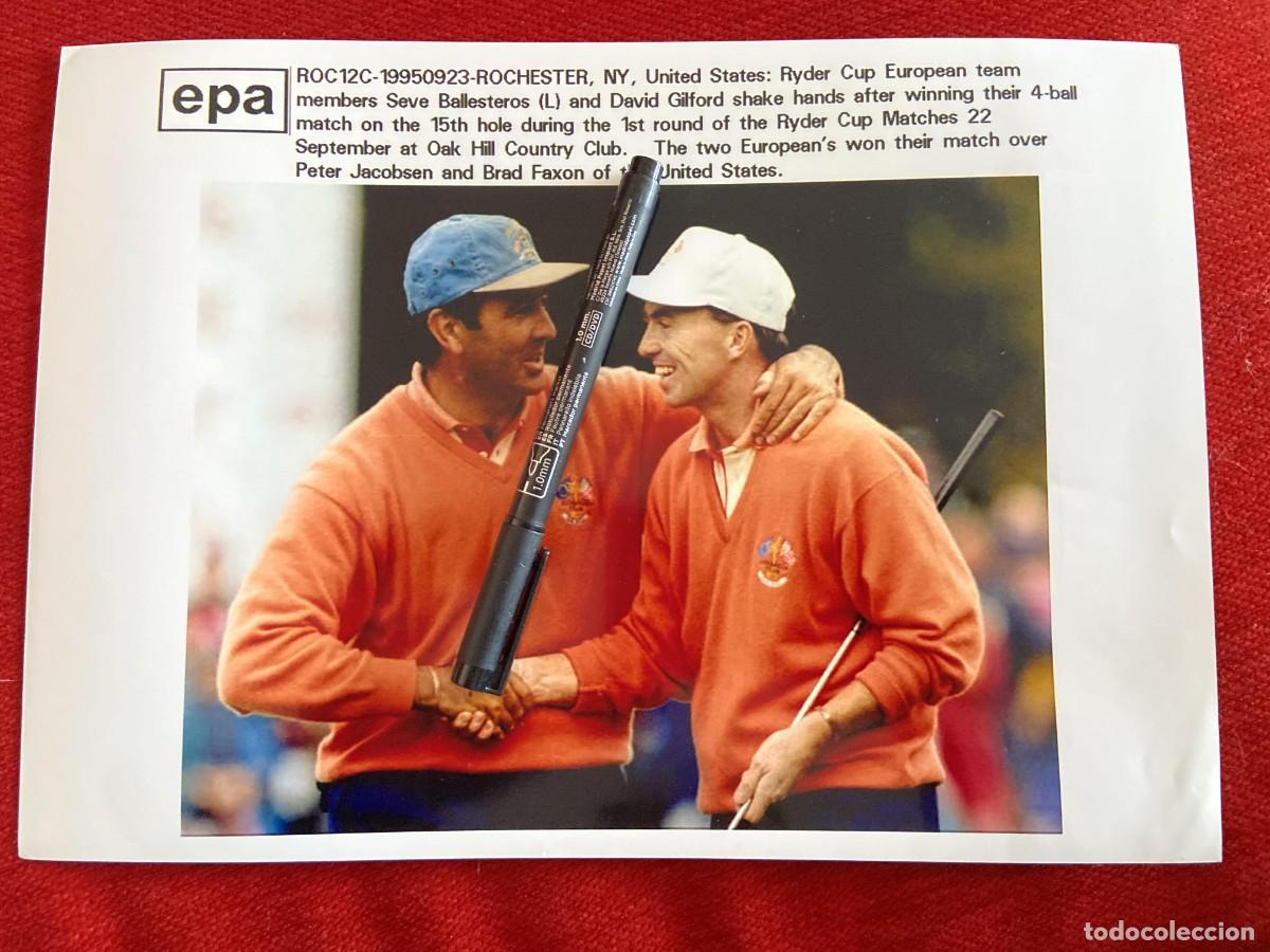 Sports collectibles: F34534 FOTO FOTOGRAFIA ORIGINAL GOLF DAVID GILFORD SEVERIANO BALLESTEROS RYDER CUP (23-9-1995)