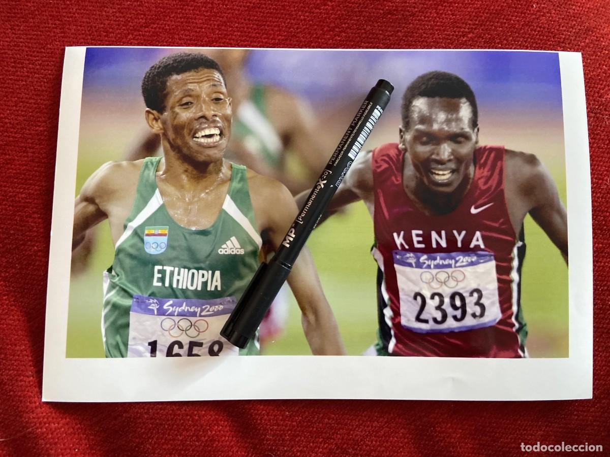 Sports collectibles: F34541 FOTO FOTOGRAFIA ORIGINAL ATLETISMO CAMPEON JUEGOS OLIMPICOS OLIMPIADAS HAILE GEBRSELASSIE