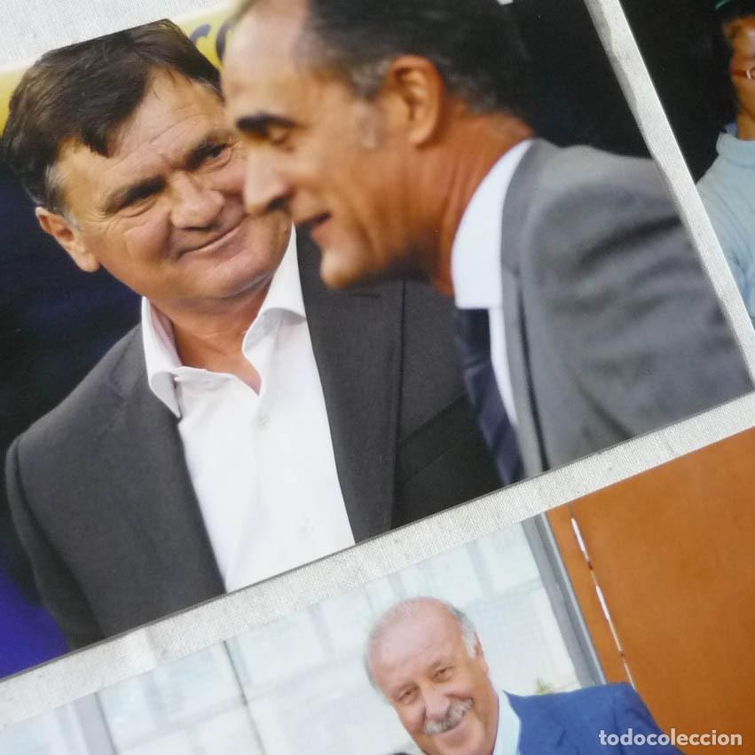 Collectionnisme sportif: 4 fotograf&iacute;as Seleccionadores de la Selecci&oacute;n Nacional de Futbol: Del Bosque + Camacho
