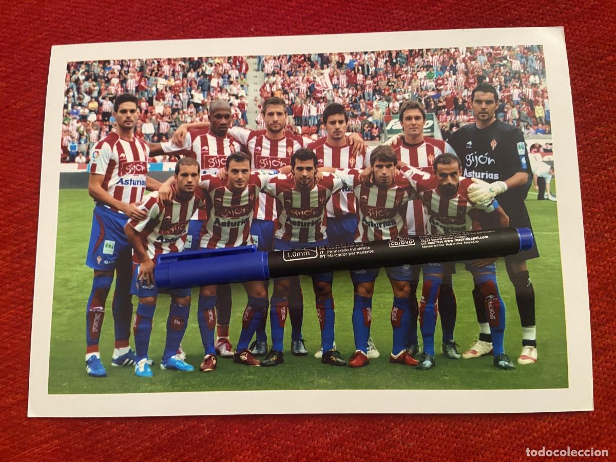 Sports collectibles: F34701 FOTO FOTOGRAFIA ORIGINAL SPORTING GIJON ONCE ALINEACION