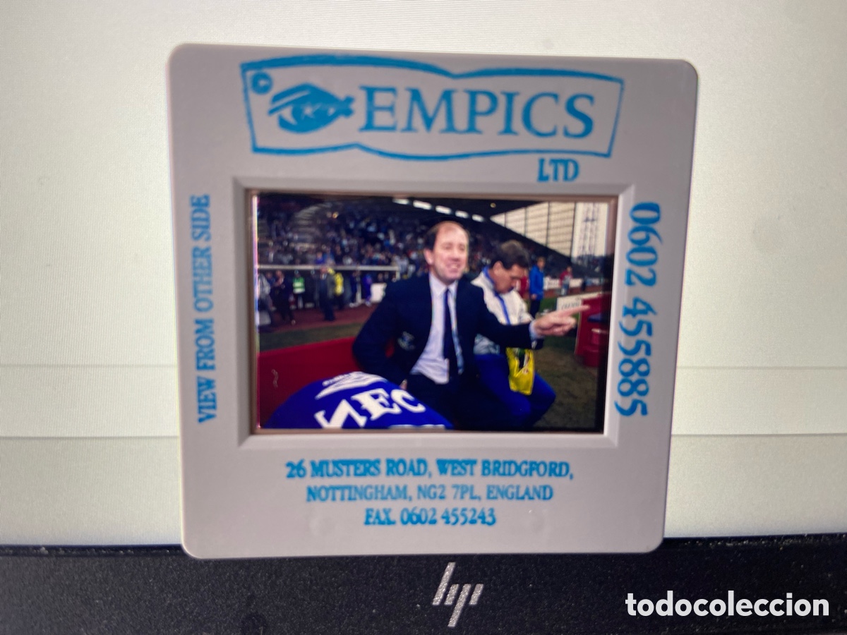 Collectionnisme sportif: DIAPOSITIVA ORIGINAL FOTO FOTOGRAFIA EVERTON MANAGER (10-11-1990) HOWARD KENDALL COLIN HARVEY