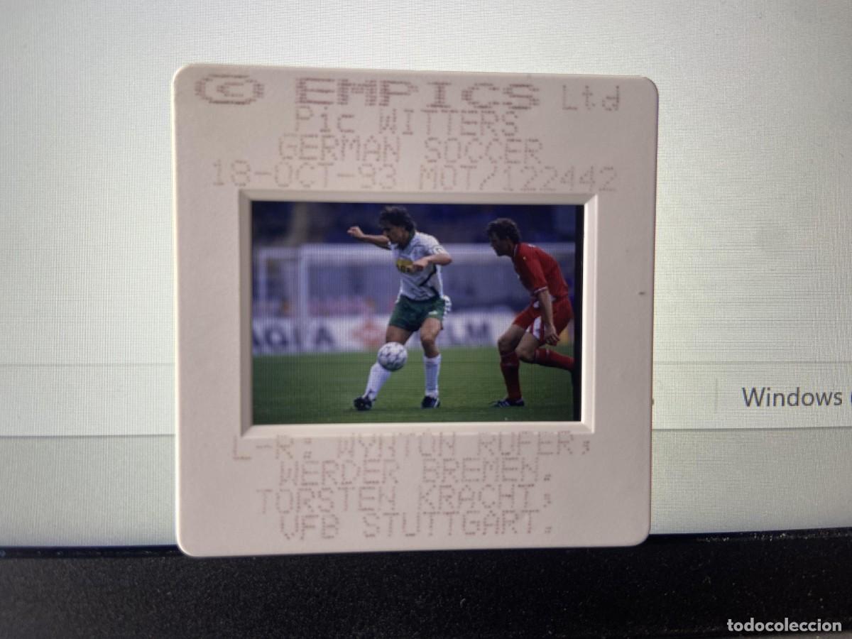 Collectionnisme sportif: DIAPOSITIVA ORIGINAL FOTOGRAFIA FOTO WERDER BREMEN STUTTGART (18-10-1993) WYNTON RUFER KRACHT