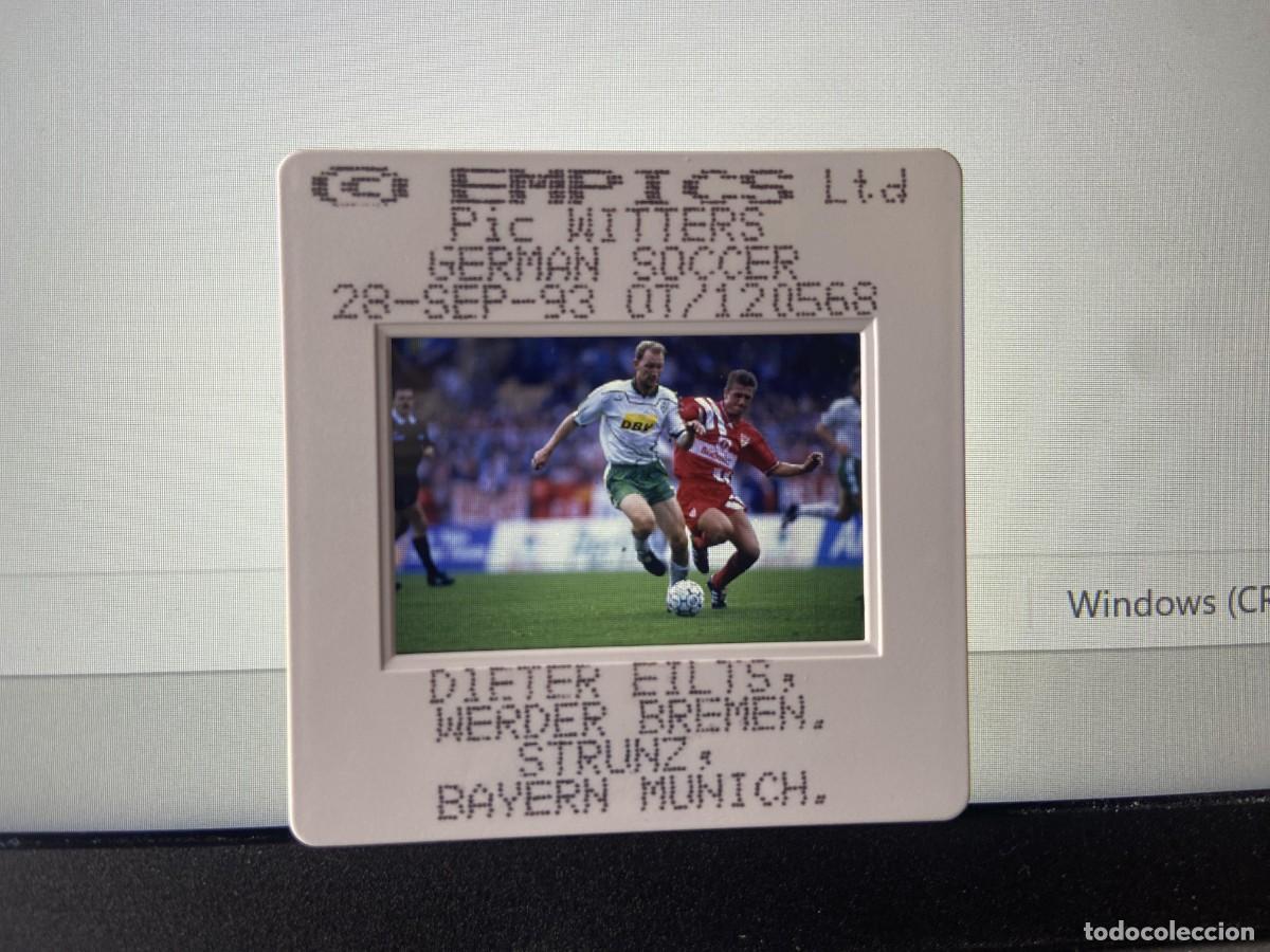 Collectionnisme sportif: DIAPOSITIVA ORIGINAL FOTOGRAFIA FOTO WERDER BREMEN BAYERN MUNCHEN (28-9-1993) DIETER EILTS STRUNZ