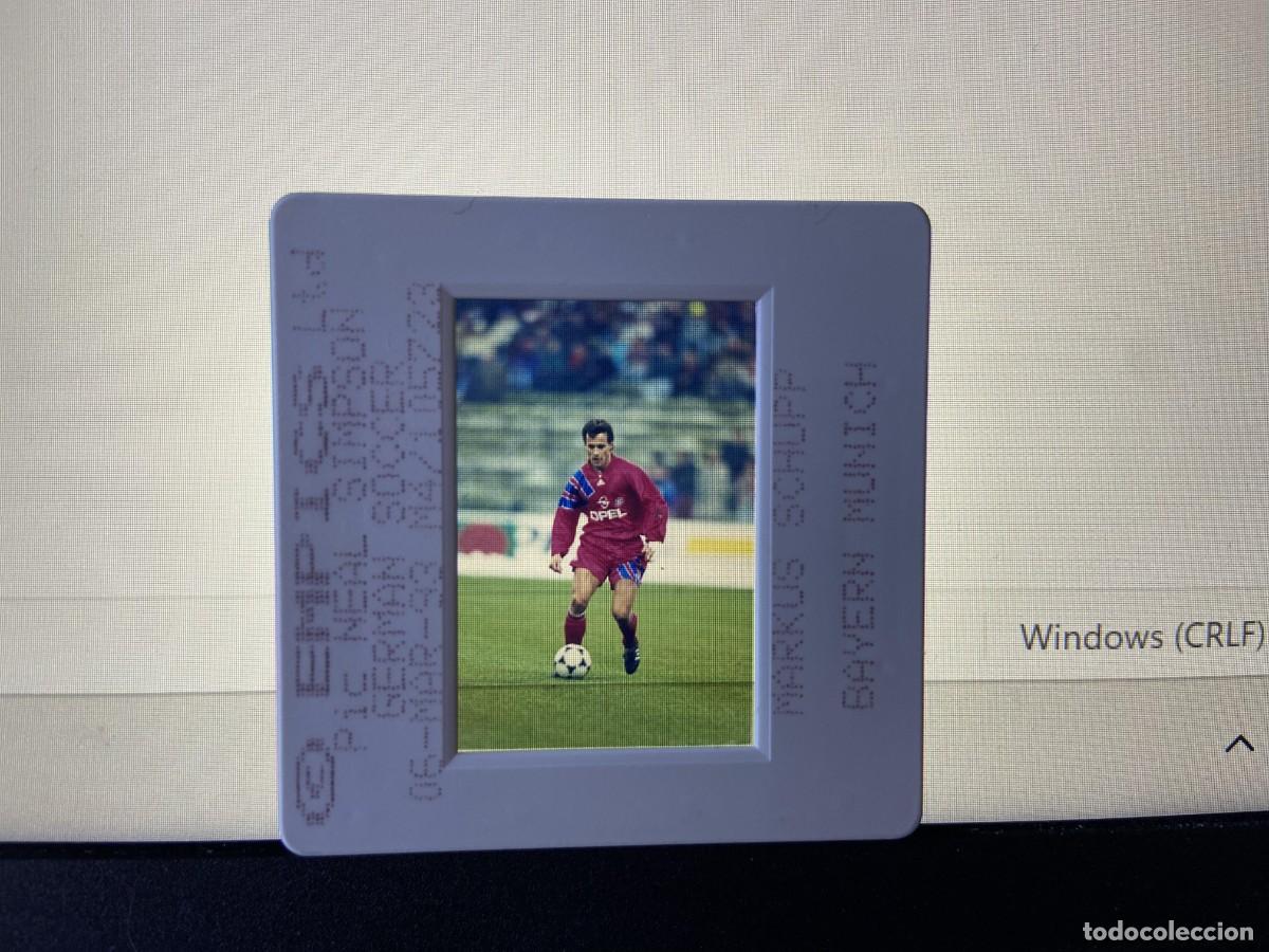 Sports collectibles: DIAPOSITIVA ORIGINAL FOTOGRAFIA FOTO BAYERN MUNCHEN (6-3-1993) MARKUS SCHUPP