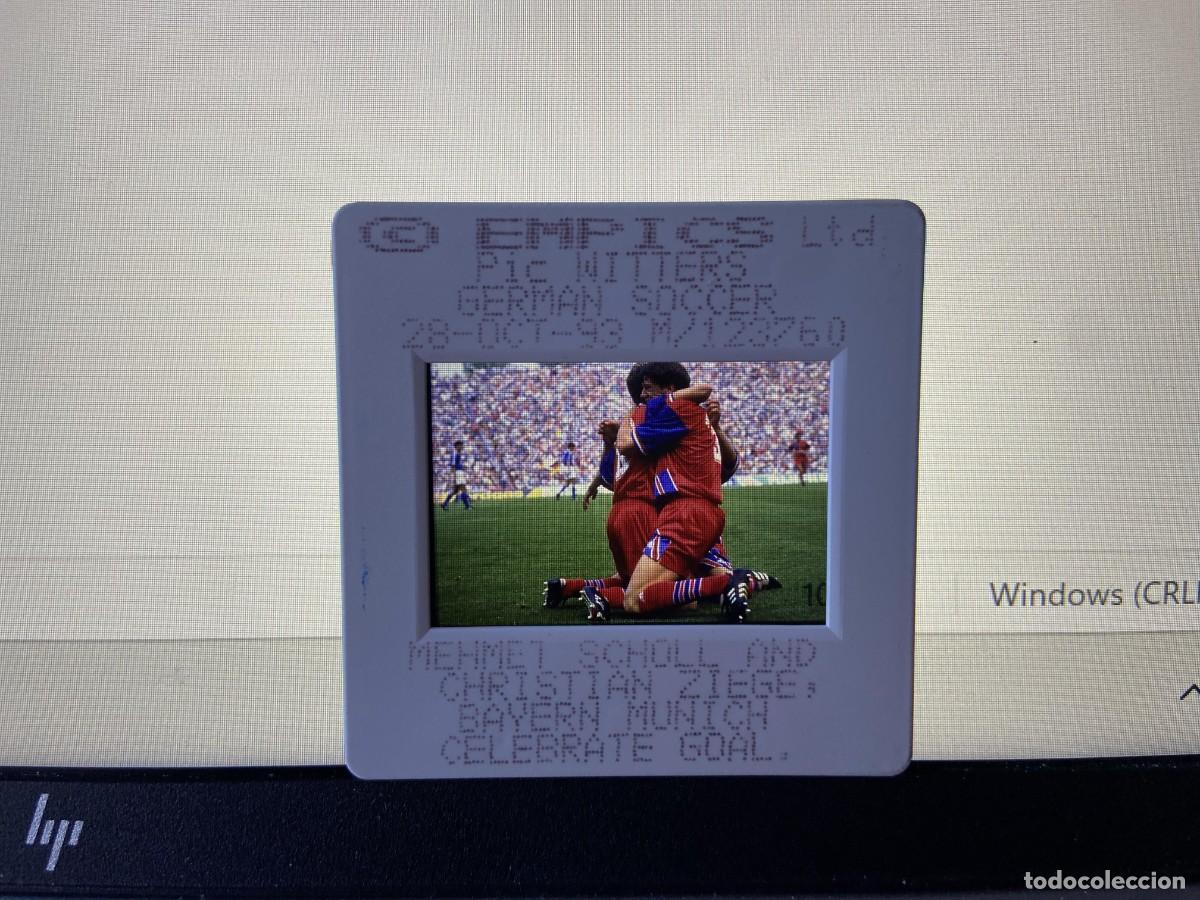 Collectionnisme sportif: DIAPOSITIVA ORIGINAL FOTOGRAFIA FOTO BAYERN MUNCHEN (28-10-1993) MEHMET SCHOLL ZIEGE GOL
