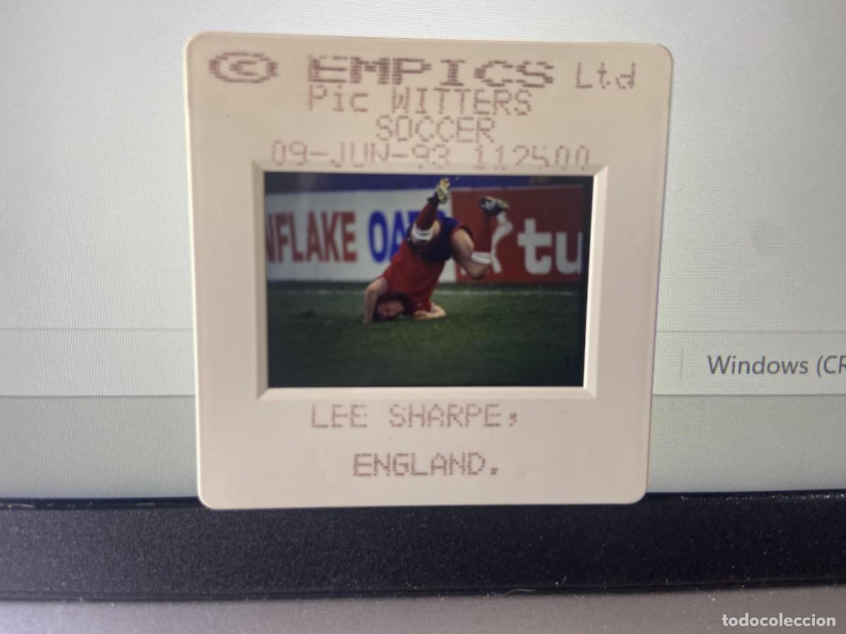 Sports collectibles: DIAPOSITIVA ORIGINAL FOTOGRAFIA FOTO INGLATERRA (9-6-1993) LEE SHARPE