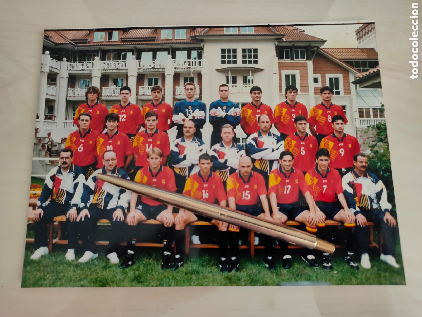 Collectionnisme sportif: Selecci&oacute;n ol&iacute;mpica espa&ntilde;ola en Puente Viesgo, Cantabria. Julio 1996