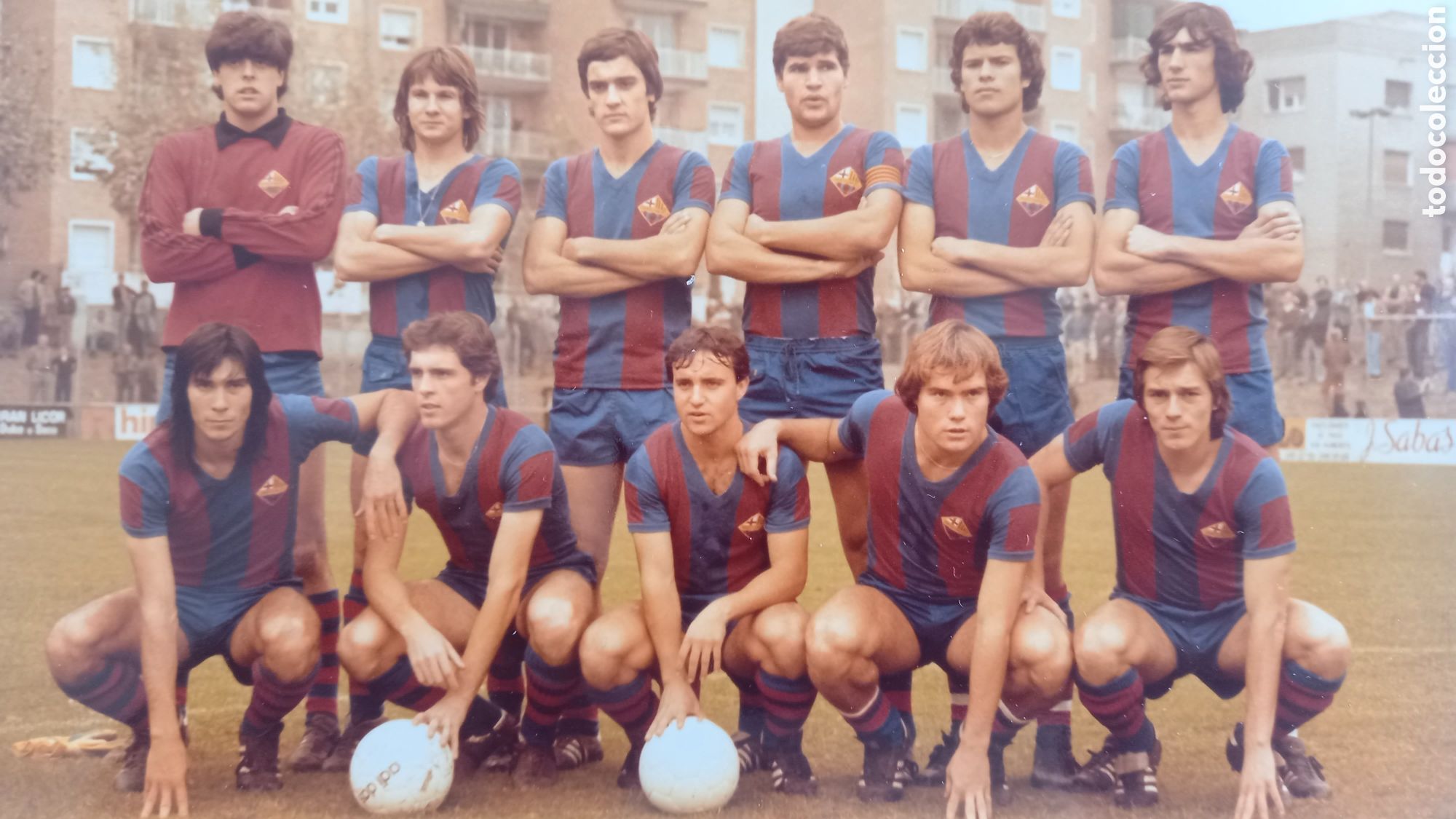 Coleccionismo deportivo: BARCELONA AT. Antigua foto original. H. 1977. Lobo Carrasco-Calder&eacute;.....18 x 12 ctms