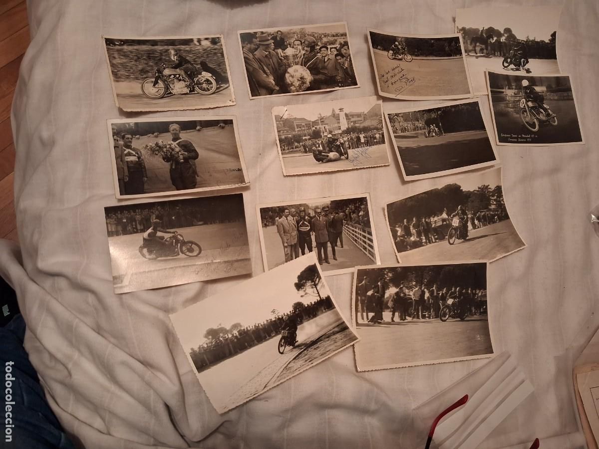 Coleccionismo deportivo: 13 fotografias motos algunas firmadas