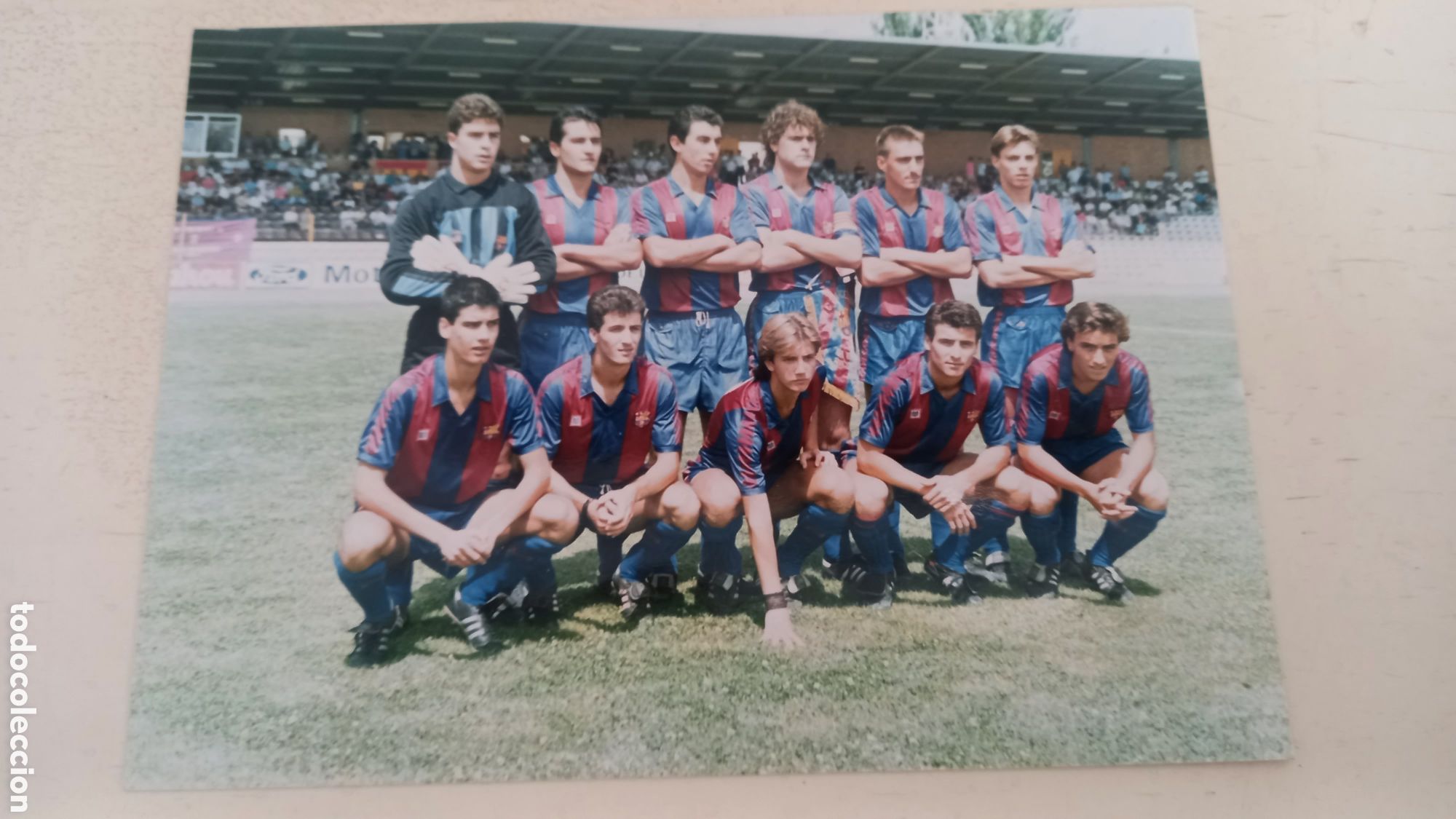 Coleccionismo deportivo: FC BARCELONA. Foto equipo juvenil. A&ntilde;os 80s. Guardiola. 17.5 x 13 ctms