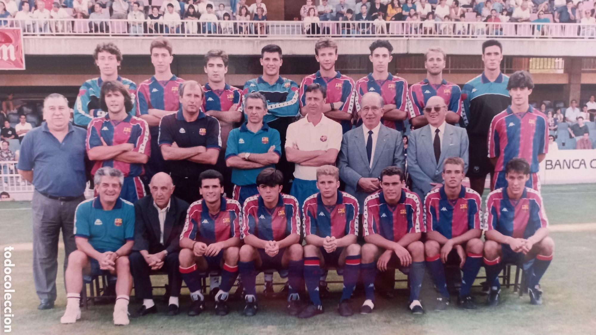 Coleccionismo deportivo: FC BARCELONA. Foto juvenil o filial a&ntilde;os 1990s. 21 x 15 ctms. J. Cruyff