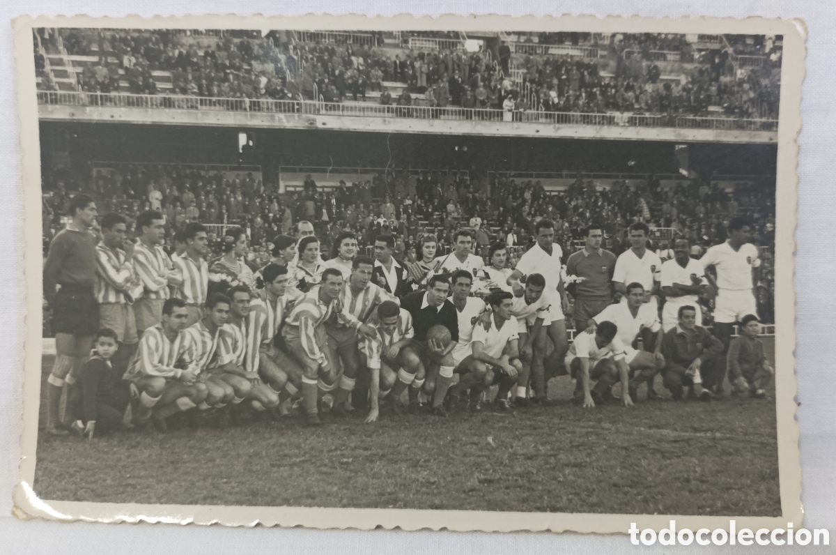 Coleccionismo deportivo: Antigua alineaci&oacute;n RCD ESPA&Ntilde;OL Y VALENCIA CF. FUTBOL