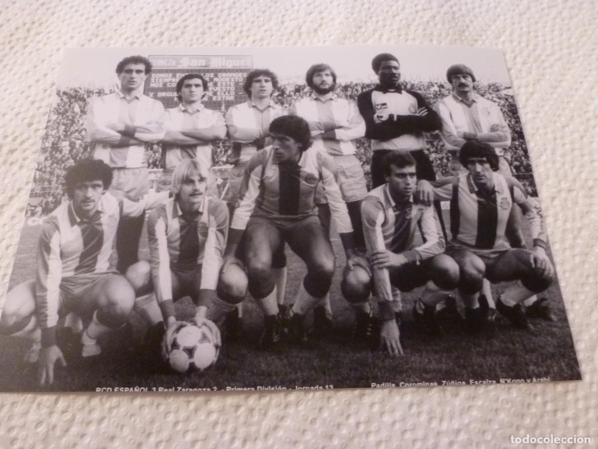 Coleccionismo deportivo: FOTO MATE(11 X 15) R.C.D. ESPA&Ntilde;OL CON N&acute;KONO