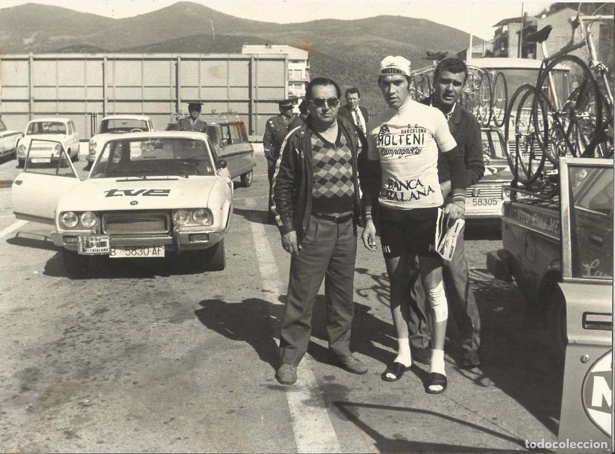 Coleccionismo deportivo: Eddie Merckx. Fotograf&iacute;a Vuelta Ciclista Catalunya. Molteni. Banca Catalana. TVE. A&ntilde;os 1970.