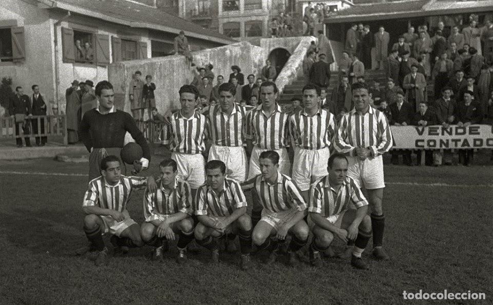 Coleccionismo deportivo: R.BETIS B. ALINEACI&Oacute;N PARTIDO 1944-1945. FOTO